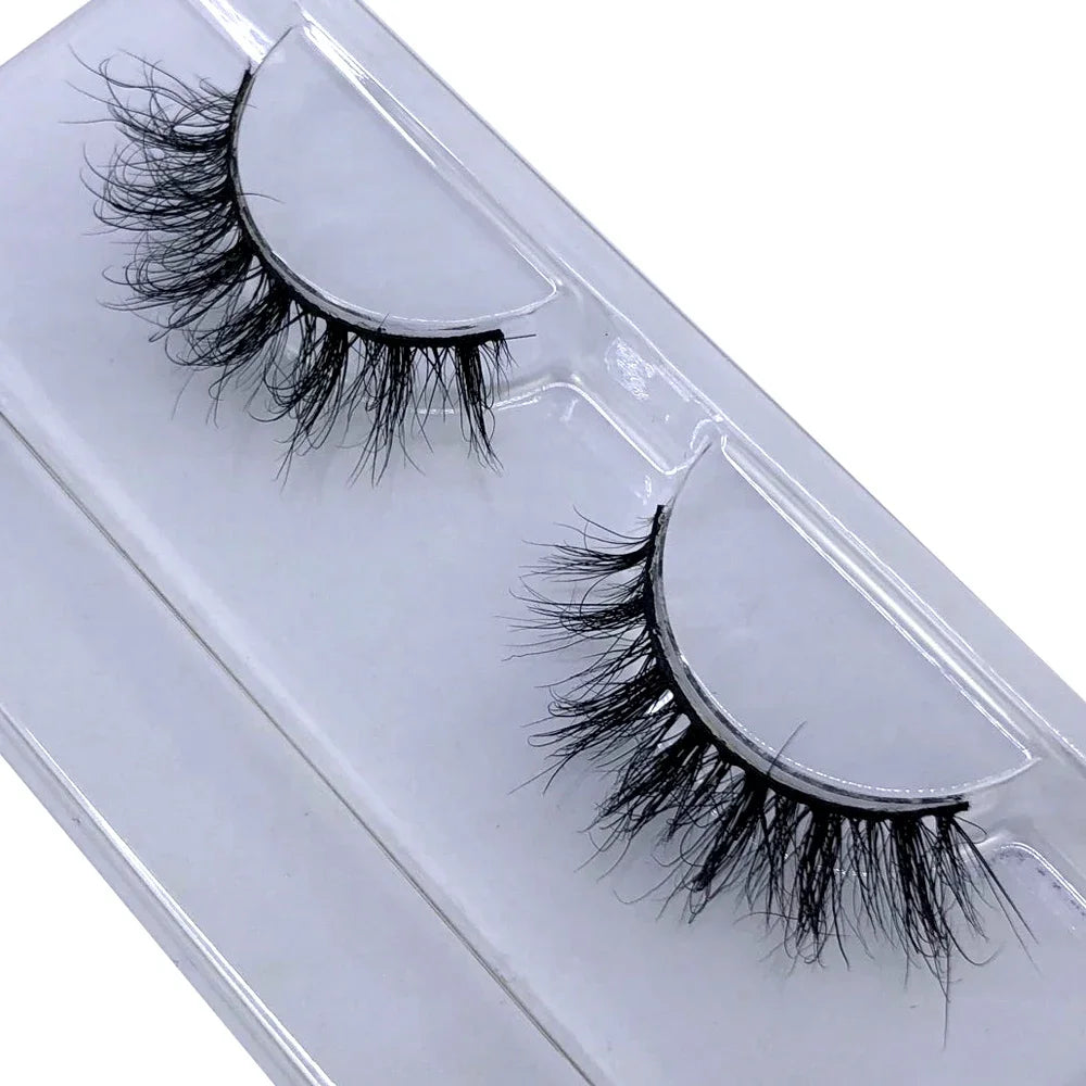 New Dropshipping natural wispy volume 3d mink lashes makeup eyelashes false lashes mink eyelashes with soft band