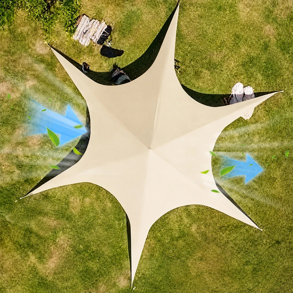 Large Outdoor Canopy Tent Waterproof Sun Shade Shelter Heavy Duty Camping Glamping Tent Backyard Wedding Party Event Tent