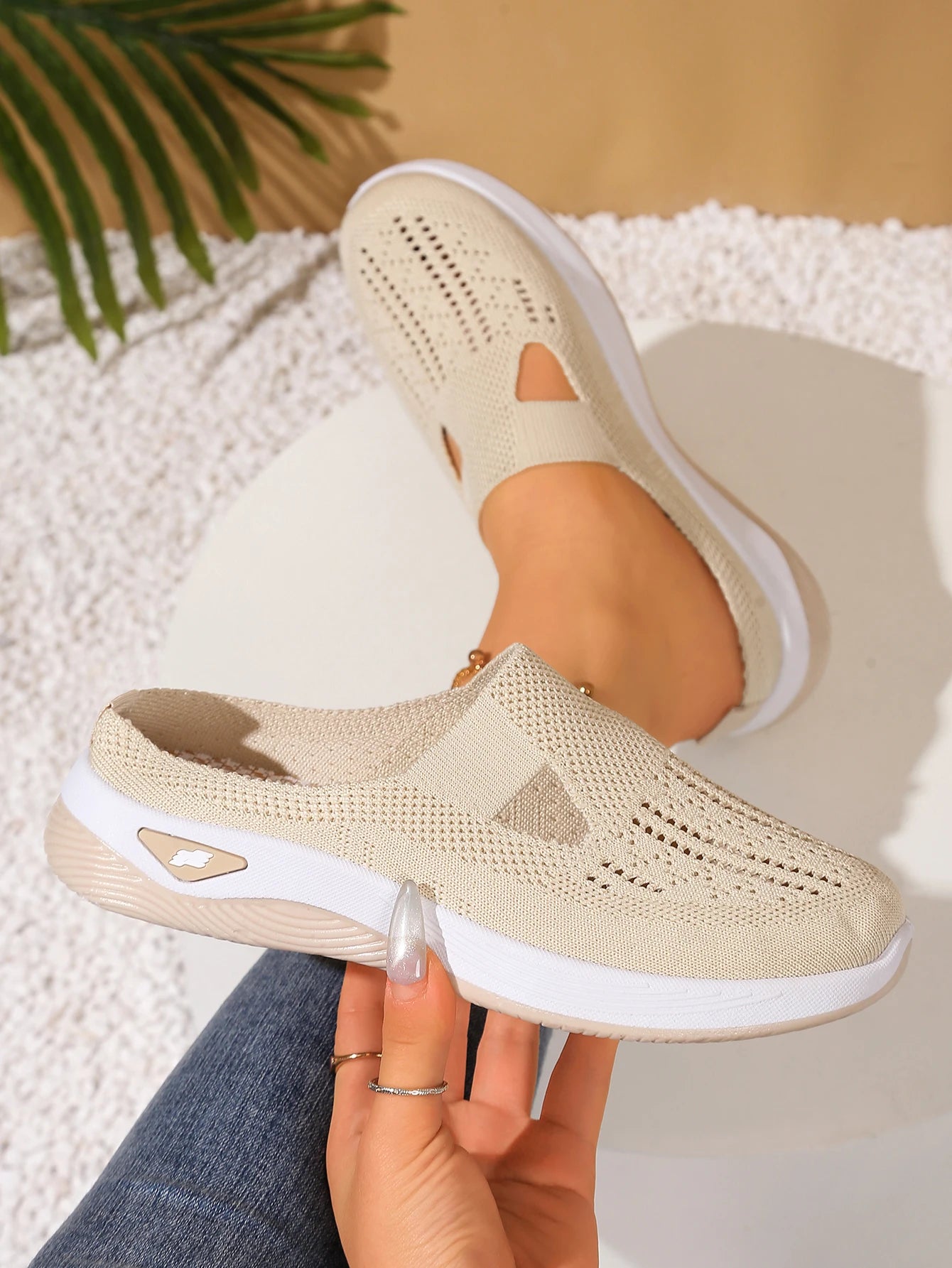 Women shoes Convenient and comfortable at home, one foot with a vent and half slipper women's summer shoes free shippiing shoes