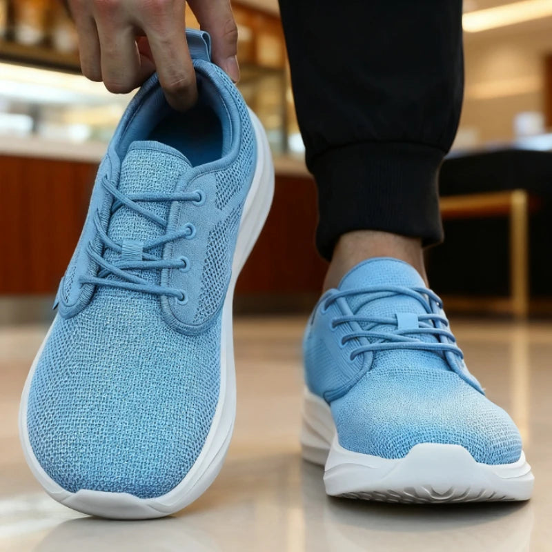 Wide Toe Barefoot Shoes for Men Breathable Non-slip Minimalist Walking Shoes 2025 Fashion Unisex Outdoor Platform Sneakers Women