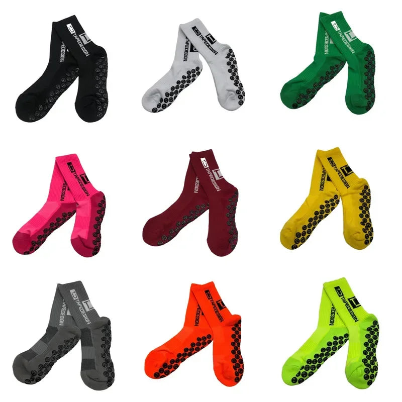 1 pair of football socks+1 pair of protective sleeves Football Socks for Men and Women Anti-Slip Grip Comfortable