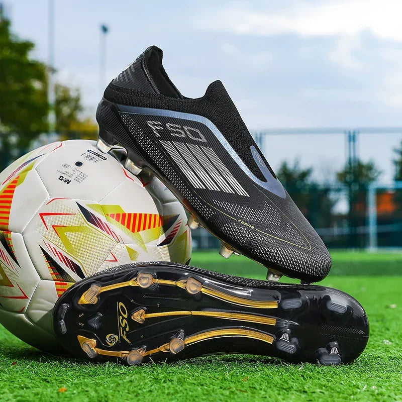 Men Football Boots Training Soccer Shoes FG Ultralight Long Spikes Breathable Drop Shipping Match Sport Cleats Indoor Sneakers