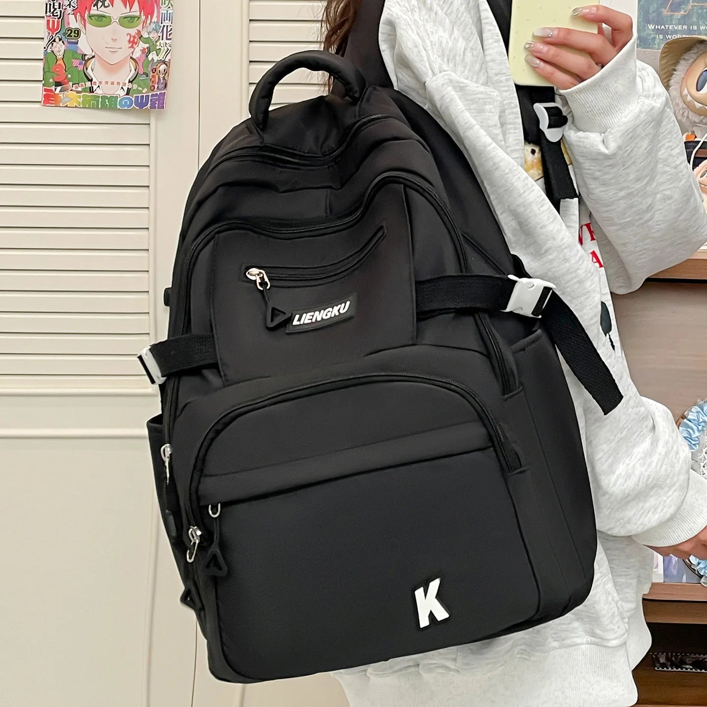 Cute School Bag Large Capacity School Backpacks High School College Student Bag Instagram Style Laptop Backpack for Girls