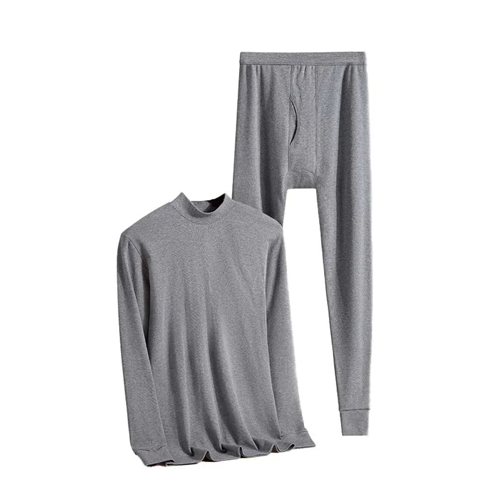 2/4Pcs Thermal clothes Cotton Thermal wear man Mock-neck ropa termica First Laye Thermal clothing for men Thermal underwear men