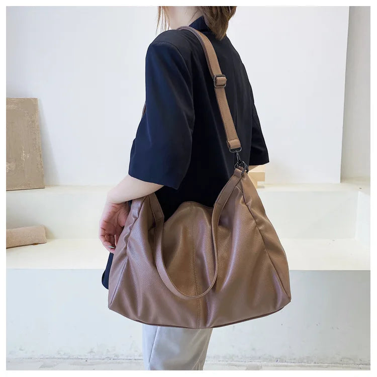 Big Black Tote Bags for Women Large Hobo Shopper Bag Roomy Handbag Quality Soft Leather Crossbody Bag Ladies Travel Shoulder Bag
