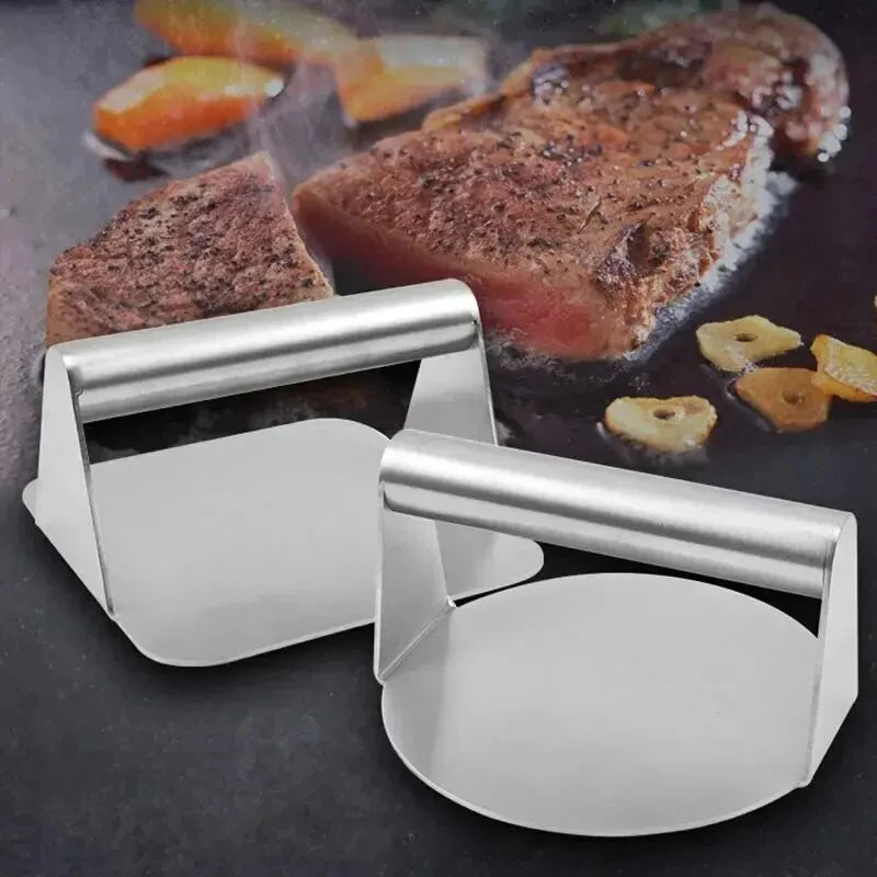 1pc Stainless Steel Hamburger Press - Meat Press for Hamburg/Meat Pie Making, Kitchen Gadgets & Cooking Accessories