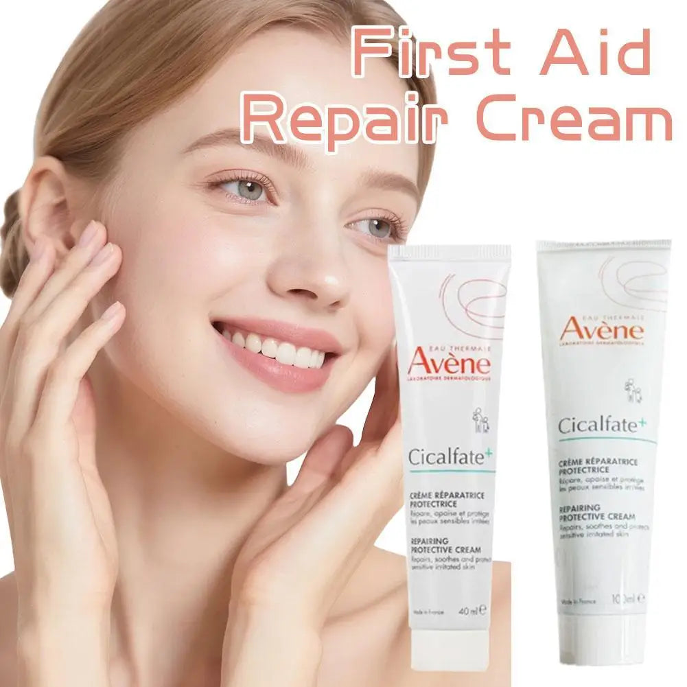 Avene Series Facial Skin Care - Repairing Protective Cream, SPF50+ Sunscreen, Nettoyant Cleansing Gel, Nourish Lip Balm