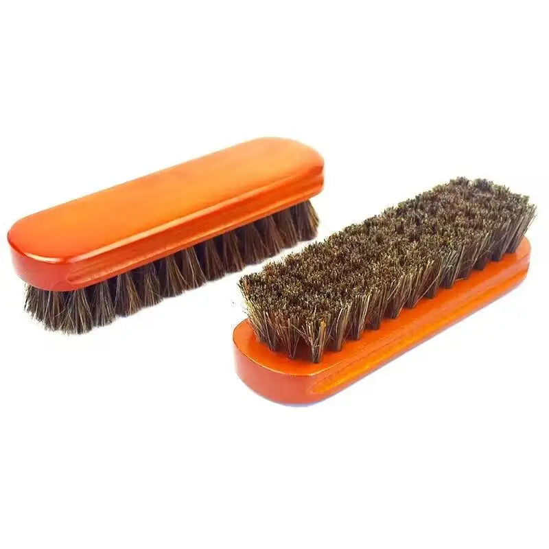 1Pcs Horse Hair Shoe Brush Polish Horsehair Leather Soft Polishing Tool Bootpolish Cleaning Brush For Suede Nubuck Boot