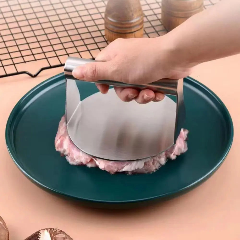 Circular Square Hamburger Meat Press Stainless Steel Squeezer Beef Grill Press Mould Square with Handle Press Patty Maker Mold