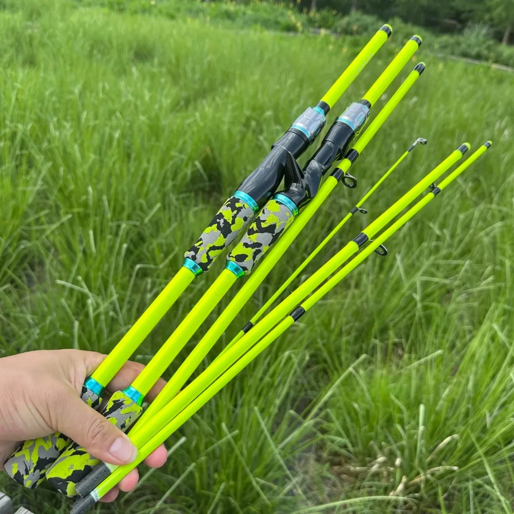 1.8M 2.1M Casting Spinning Fishing Rods 4 /5Section UltraLight Travel Portable Lure Feeder Pole Pesca EVA Handle Tackle