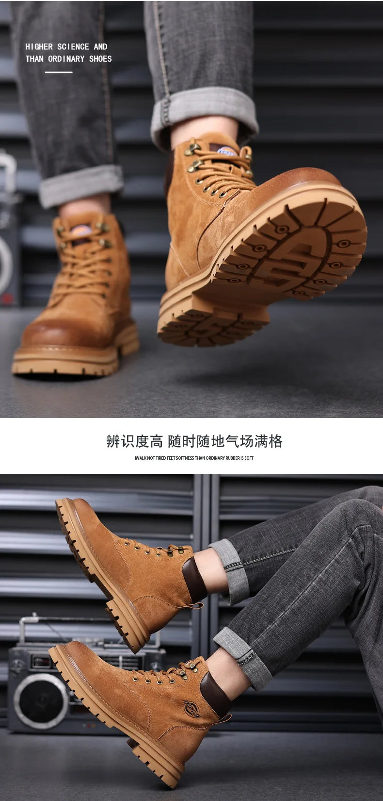 Genuine Leather Men Boots Outdoor Casual Shoes for Men Platform Boots Ankle Boots High Quality Men Shoes Male Moto Shoes