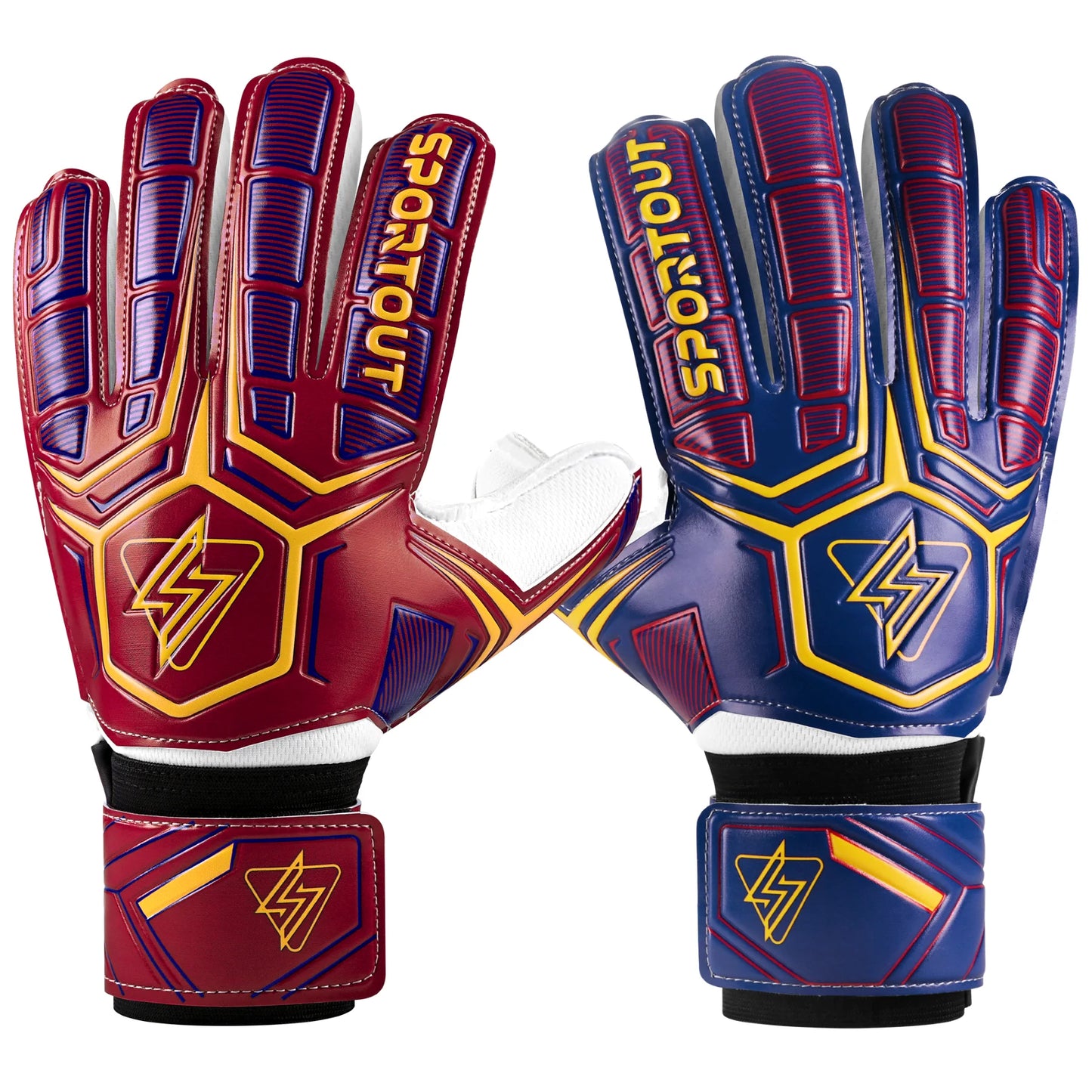 Sportout goalkeeper gloves: breathable football goalkeeper gloves offering exceptional grip, designed for football training