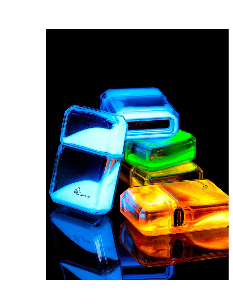 Unusual Quicksand Luminous Kerosene Lighter Inflatable Lighter Windproof Cigarette Lighter Smoking Accessories Men Gift Cool