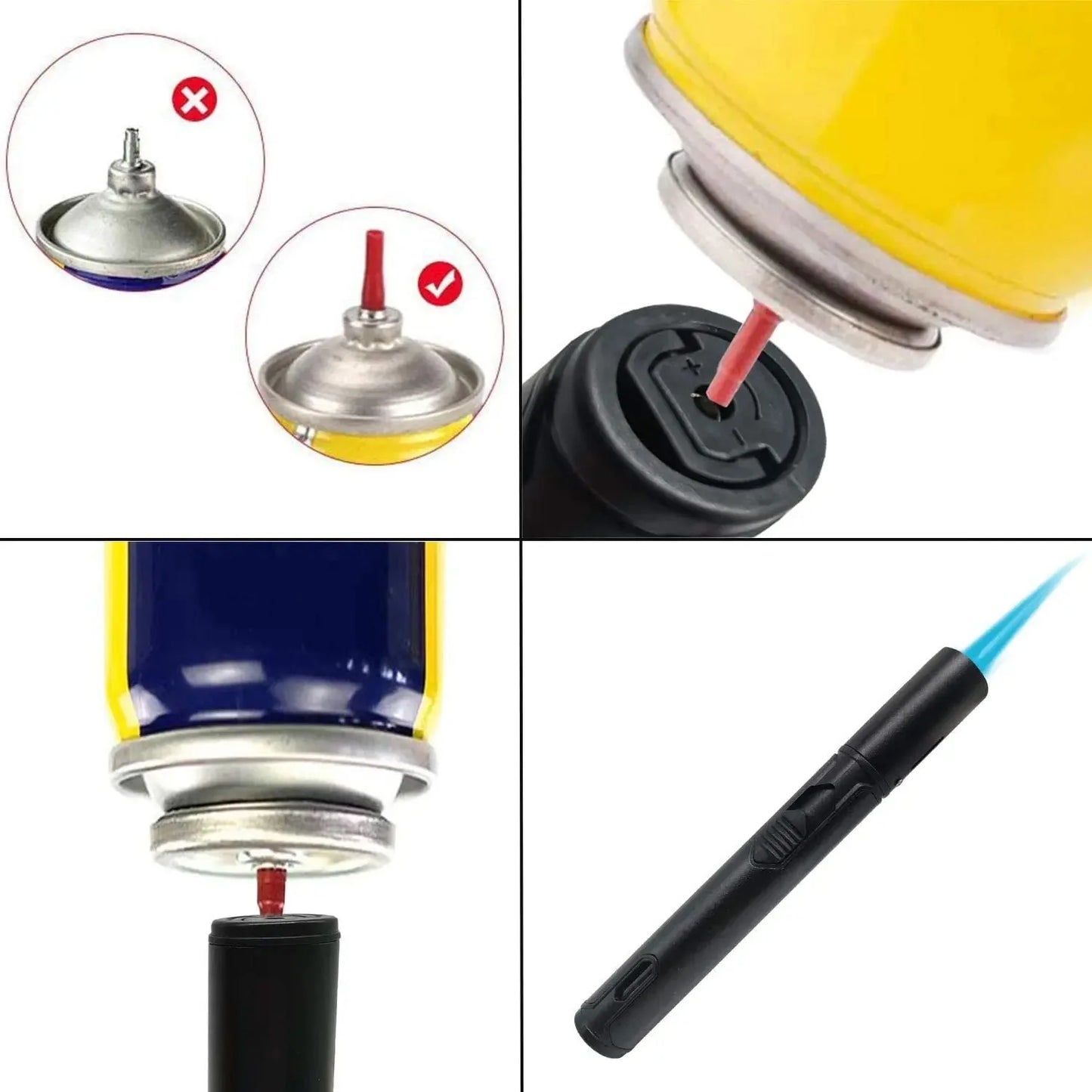 HONEST Metal Windproof Lighter Refillable Pen Torch Lighter Jet Flame Butane Lighter Kitchen BBQ Candle Camping Men's Gadget