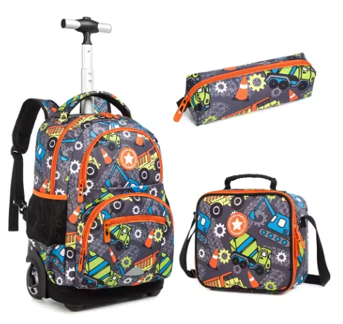 Kids School Rolling Backpack Bag for girls School Trolley Bag for boys Laptop Trolley Backpack Bag Children Rolling luggage Bags