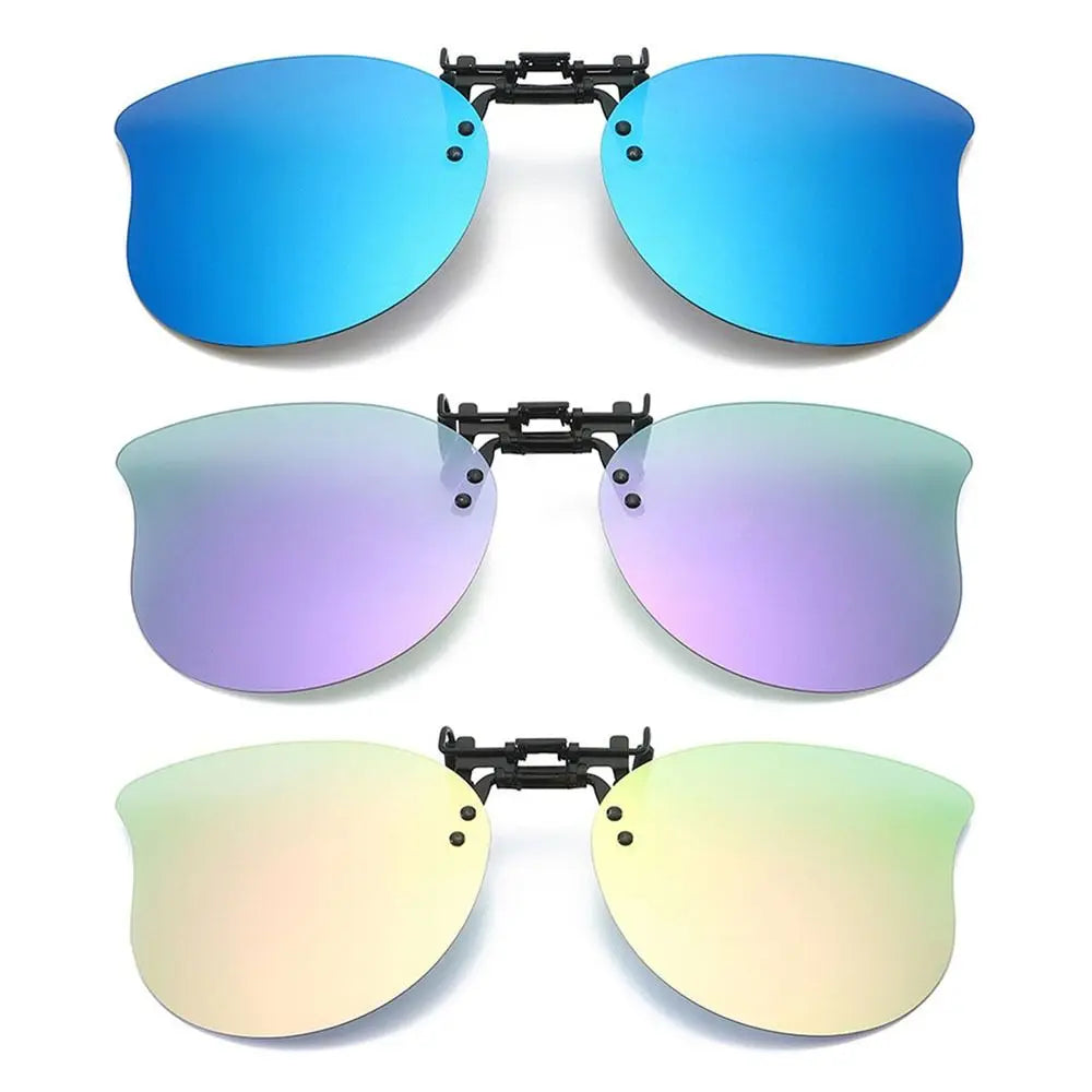 Polarized Clip On Sunglasses Over Prescription Glasses Ultra-Light UV400 Flip Up Sun Glasses Cat Eye Convenient Shades