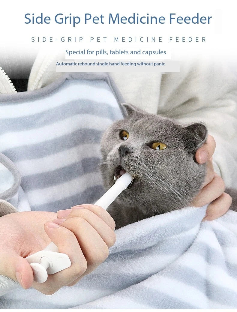 Pet Pill Syringe with Silicone Tip Side Grip Pet Pills Shooter Tablets Dispenser Popper Medical Feeding Tool for cats Dogs