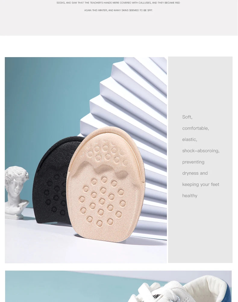 Forefoot Pads for Women High Heels Half Insoles Forefoot Anti-Slip Pain Relief Insert Shoe Size Reduce Filler for Too Big Shoes