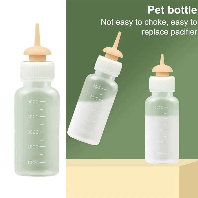 Pet Kitten Feeding Bottle Nipple Feeder Can Squeeze Liquid Milk Nursing Bottle For Newborn Dogs Puppies Rabbits Hamster Cat