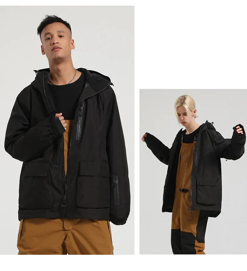Winter New Skiing Jackets Thickened Warm Winter Clothes Outdoor Sport Waterproof Jackets Loose Couple Snow Coats Snowboard Tops