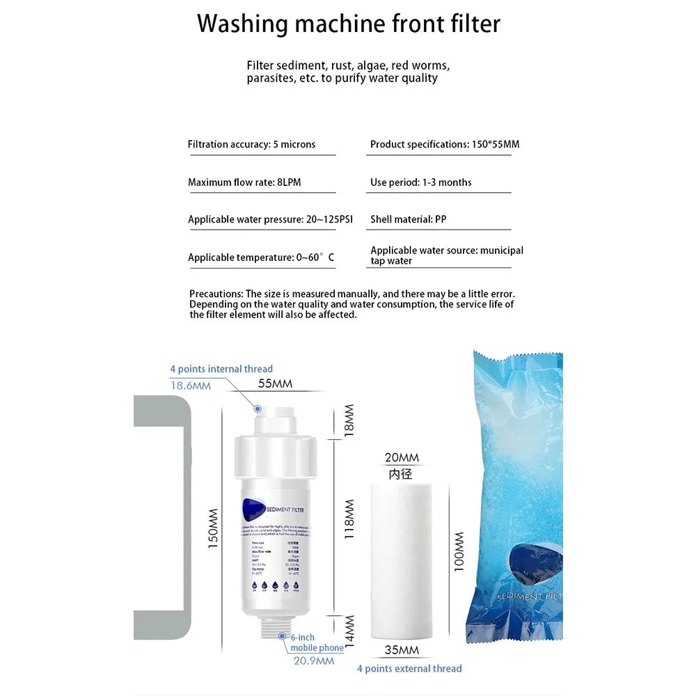 Shower Water Filter Environmentally Water Quality Pre-chlorine Removal Filter Under Sink Bathroom Accessories