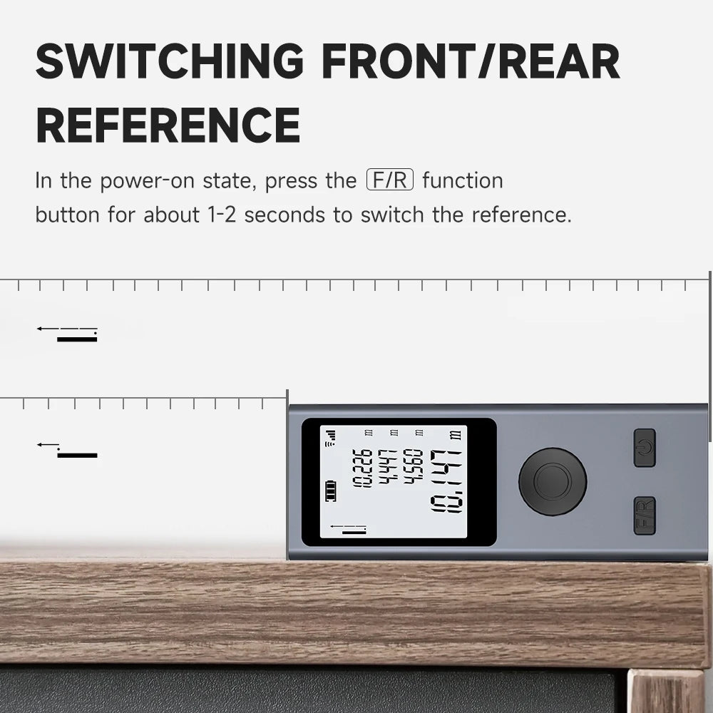 Nohawk Mini Smart Laser Distance Meter Measure Infrared Rangefinder USB Rechargeable Portable Handheld Laser Range Finder Tools