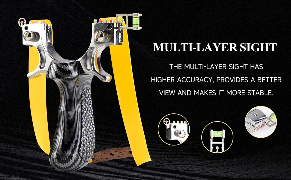 Strong Aiming Slingshot, High-quality Metal Anti Slip Handle Sling Shot, Outdoor Hunting Shooting Slingsshot, Practice Package