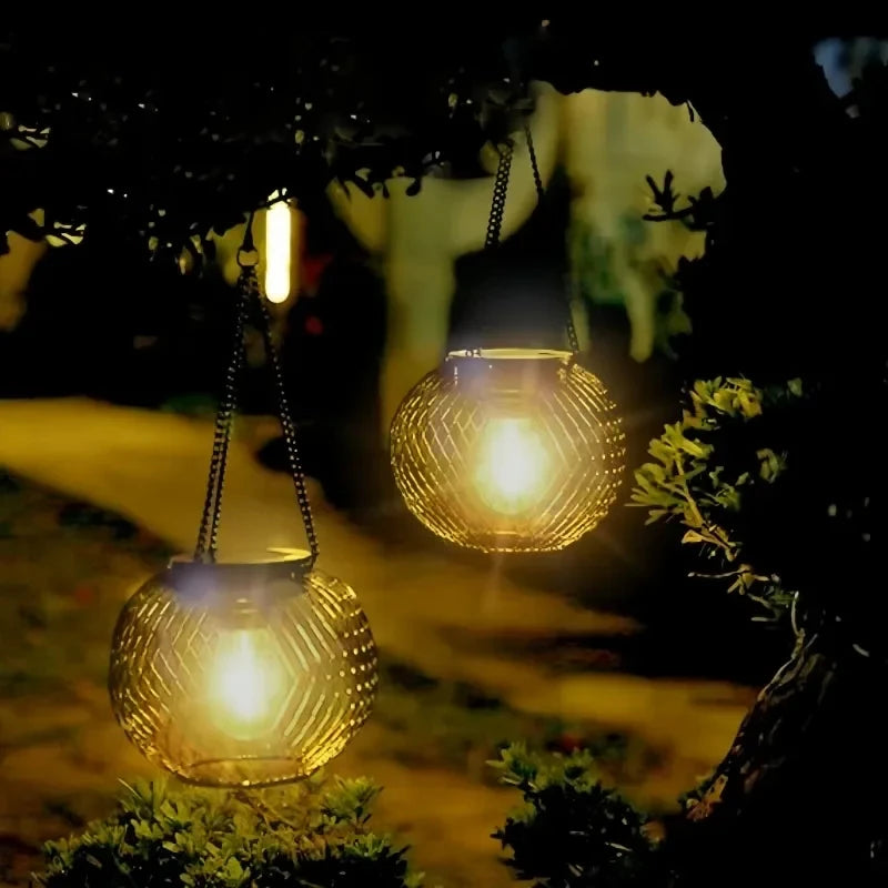 Solar Lantern Outdoor, Solar Lights for Outside Decorative Outdoor Hanging Lights Waterproof Solar Lanterns, yard garden lamp