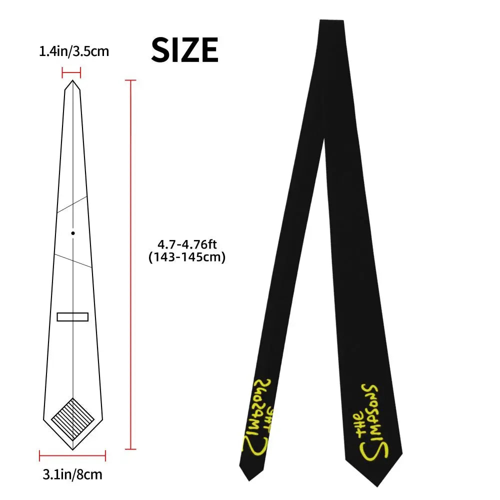 Personalized The S-Simpsones Homer Neck Ties Men Formal Silk Wedding Neckties