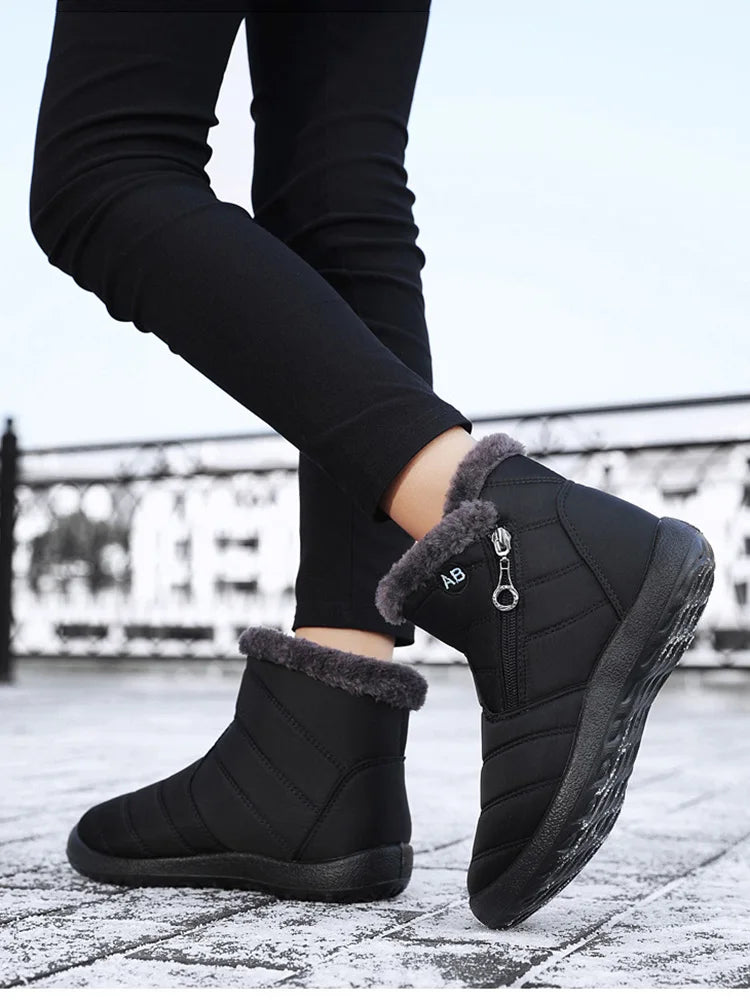 Women Boots Watarproof Ankle Boots For Women Winter Shoes Keep Warm Snow Boots Female Zipper Botines Winter Botas Mujer