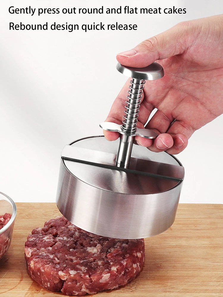 Hamburger press utensils kitchen meat tools tableware hamburger meat press stainless steel meat press meat pie meat filling mold