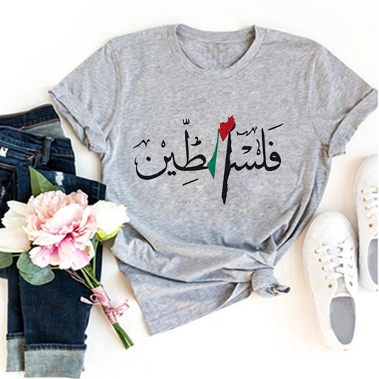 palestine tshirt women summer designer funny t shirt girl 2000s comic clothing
