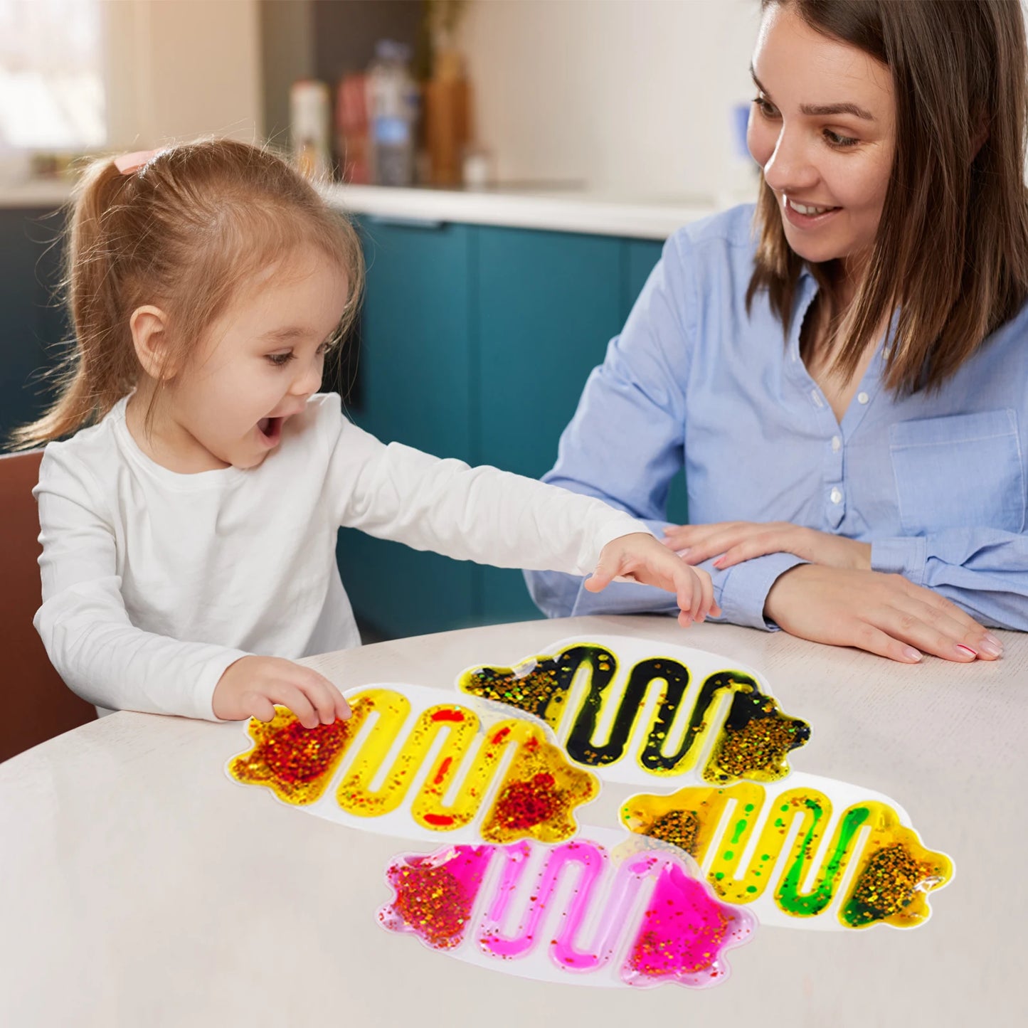 Tactile Stimulation Squishy Sensory Tubes Autism-Friendly Fidget Toy Squishy Sensory Tubes Gootoobz Originals 8PCS