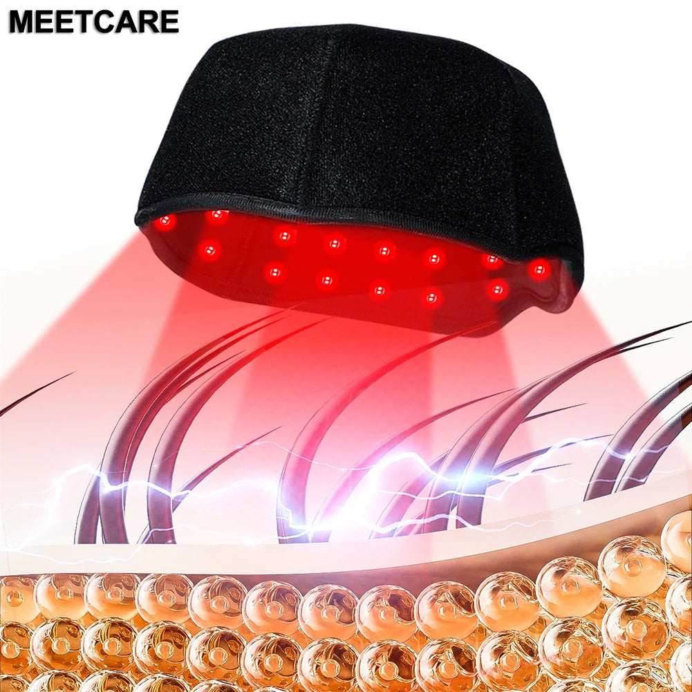 300Pcs Beams hair growth cap 650nm 850nm Red light Near Infrared 100pcs LED Light Hat Anti Hair Loss Relax scalp Massager Device