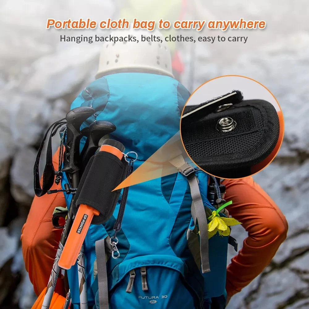 Metal Detector Outdoor Adventure Handheld Metal Detector Pinpointer Finder Waterproof 360° Side Scan Metal Detector Rod