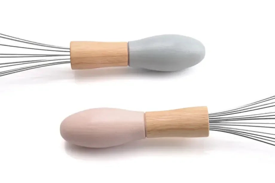 Manual Egg Blender with Wood Handle Stainless Steel Hand Beater Dough Cream Stirring Mixer Whisk Cooking Baking Kitchen Tools