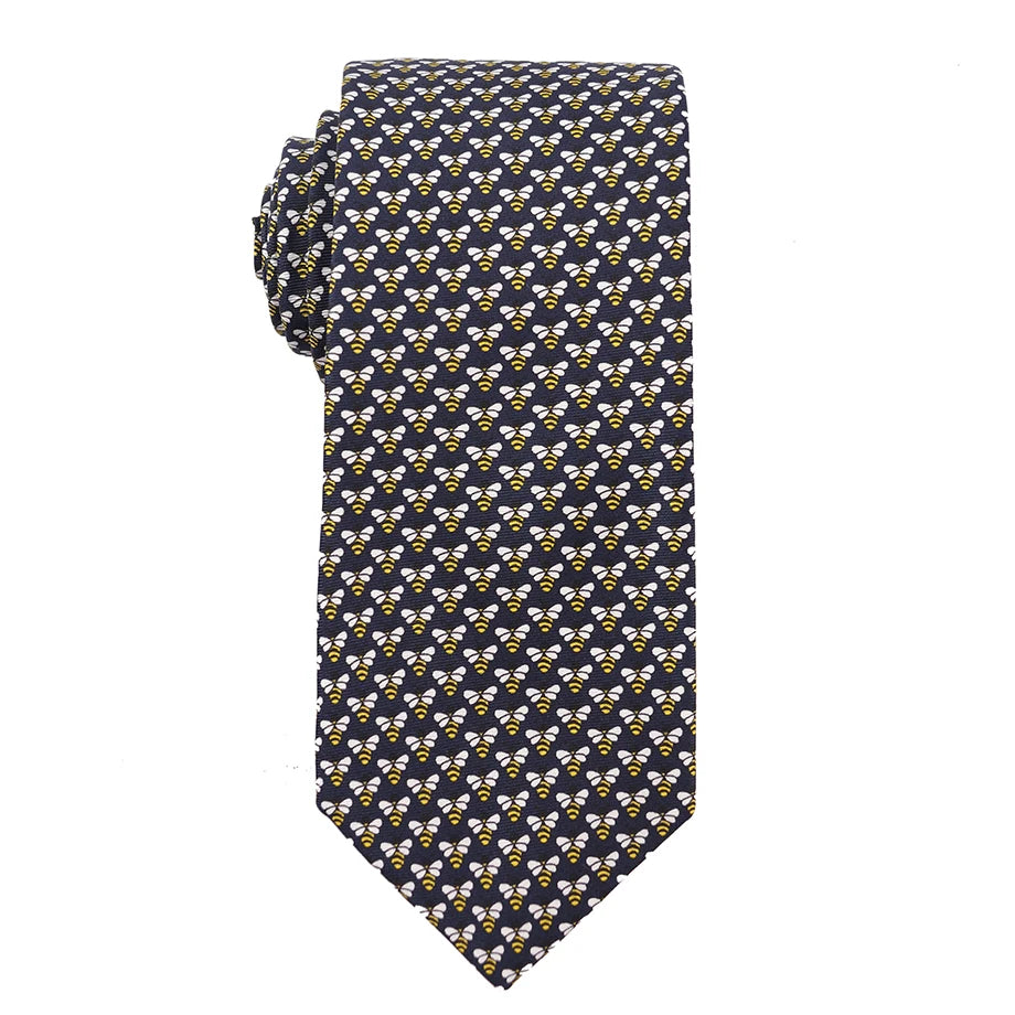 Tailor Smith 100% Silk Ties For Men Fashion Necktie With Bee butterfly sailboat  Animal Pattern Tie Father's Day Birthday Holida