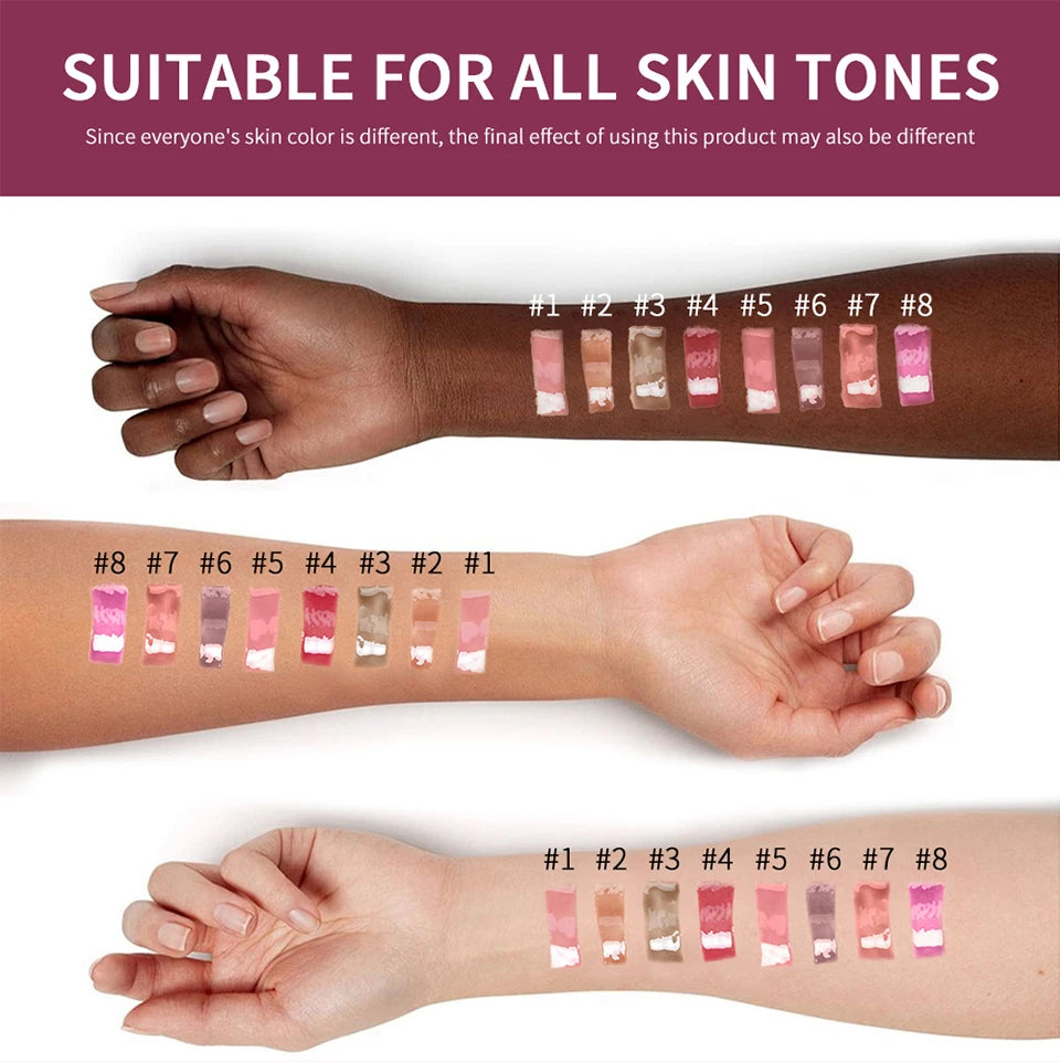 Moisturizing Phone Case Lip Gloss 8 Colour Lipstick Holder Silicone Case for Phone Case Lip Gloss Jelly Transparent Cosmetics