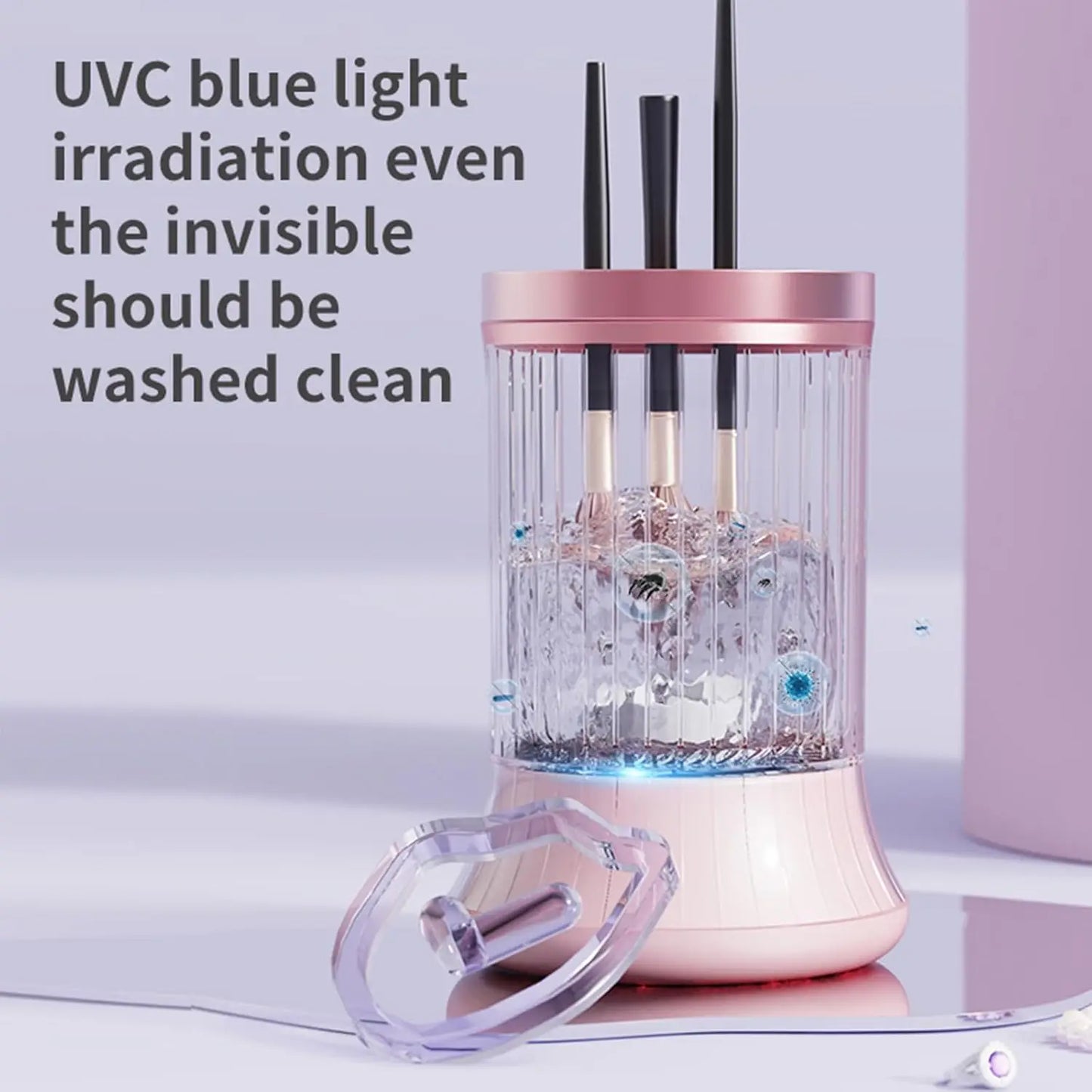 Makeup Brush Cleaner, Rechargeable Cosmetic Brush Cleaner Machine, Makeup Brush Cleaning Tool,Multifunctional Drying Accessories