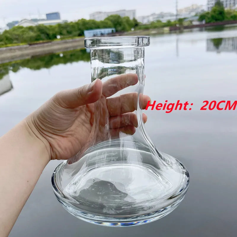 Big Size 26/20cm Hookah Base Glass Bottle Shisha Bottle Flask For Model Nargile Sheesha Narguile Chicha Cachimbas