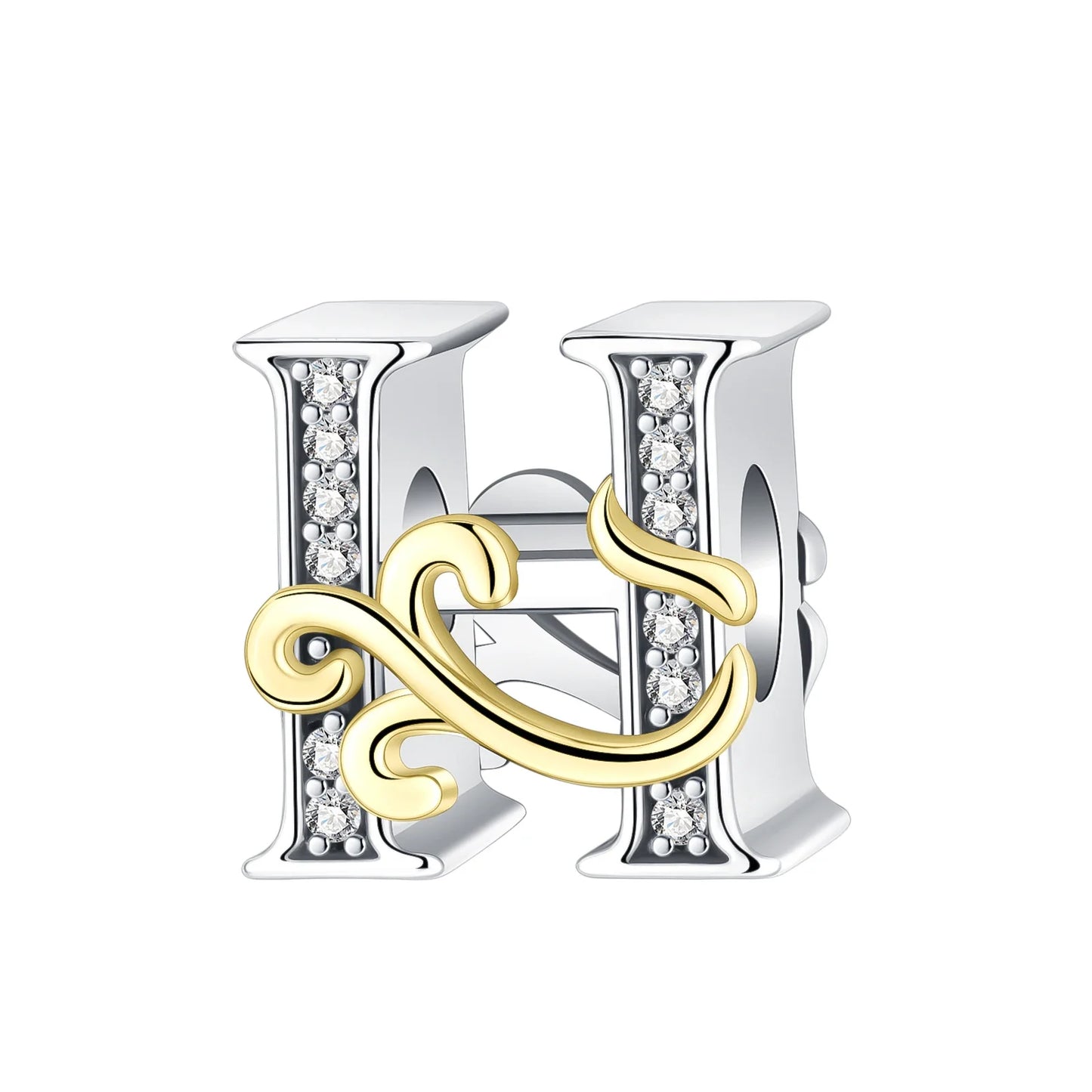 925 Sterling Silver Full series of A-Z letters pendant Charms For Original  Bracelet Charm Necklace Diy Female Jewelry