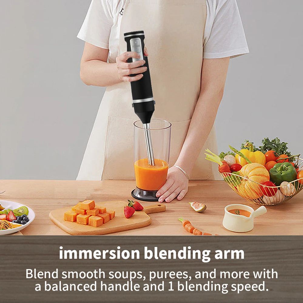 Manual Hand Blender 800 Peak Watt 1 Speed Immersion Blender And 7 Speed Hand Mixer Easy Glide Hand Blender Electric 600ml