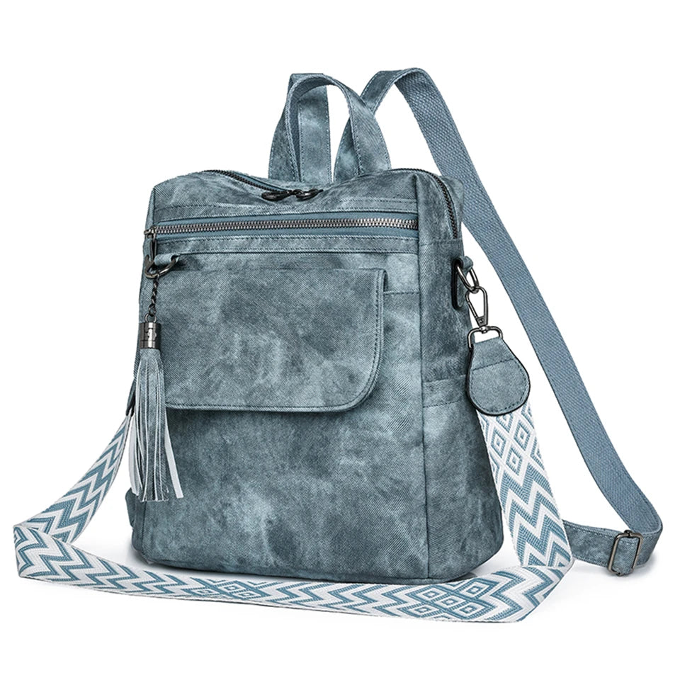 Ladies Daypacks Fashion Backpacks Women Big Travel Bagpack Large School Bags for Girls Solid Color Leather Rucksacks Female