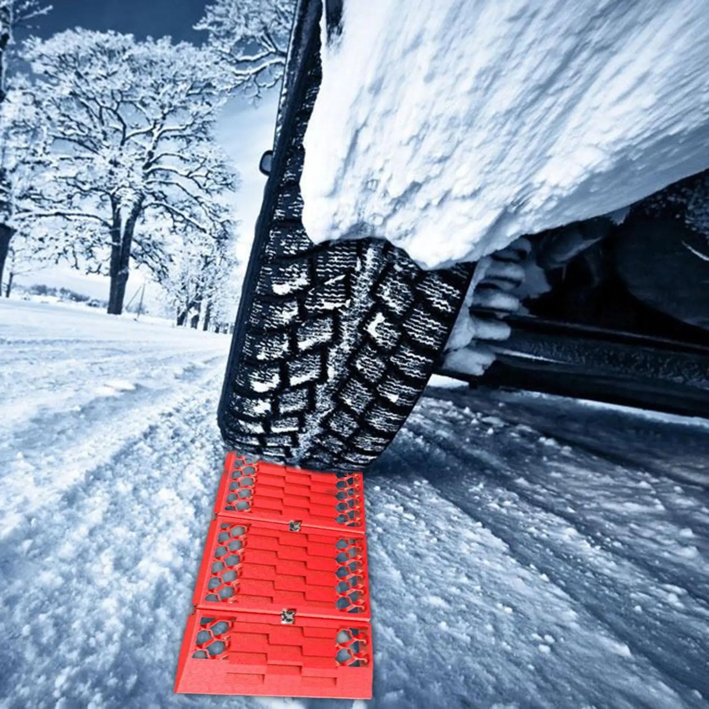 2x Traction Boards Snow Escape Devices track Pad Roll Nonslip Plate Heavy Duty off roading traction track for Pickups