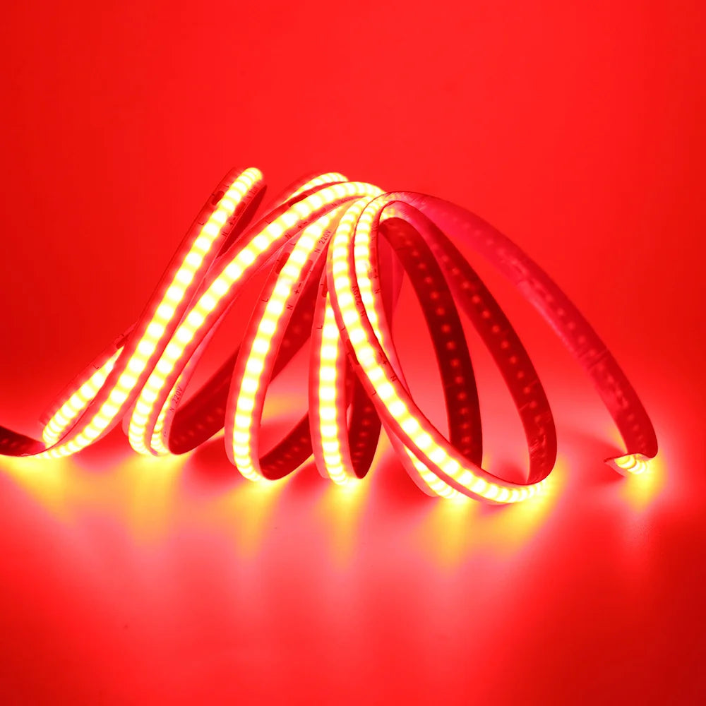 Led Strip COB 220V High Brightness 5m 10m 20m 50m Flexible Light Tape with IC Rectifier 230V 240V AC 240LED/m Linear Lighting