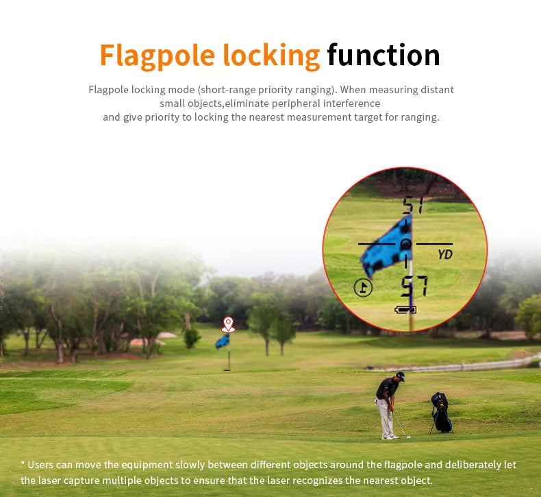 Golf Laser Rangefinder  650M Telescope with Flag-Lock Slope Pin Distance Meter for Hunting Monocular