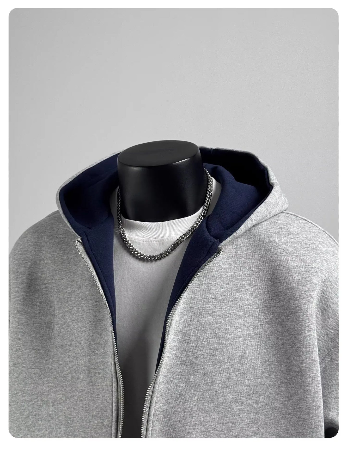 New Cotton Zip Hoodies & Sweatshirts for Men Autumn Black Grey Loose Hoodie Spring Long-sleeved Top Men Oversized Hoodie 2025