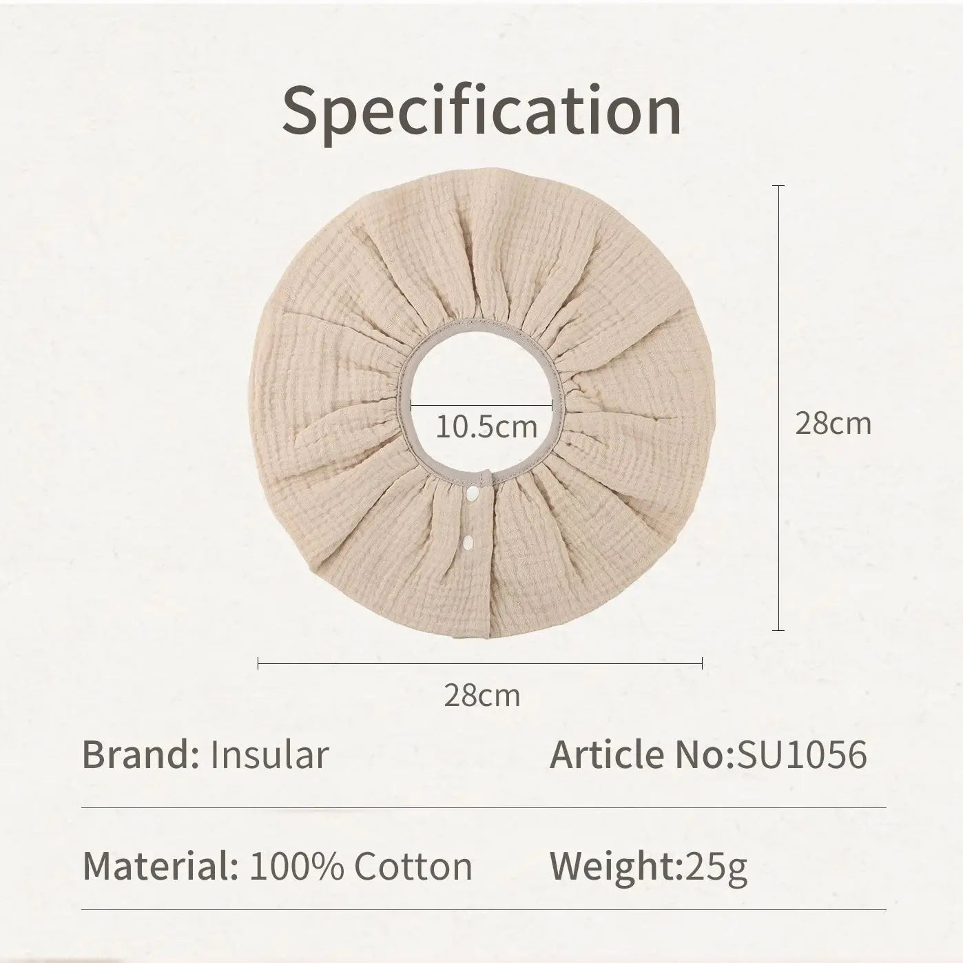 INSULAR Baby Bibs 100% Cotton Newborn Burp Cloths Skin-friendly Absorbent Infant Towel Breathable 360 Degree Gauze 4 Layer 0-1Y