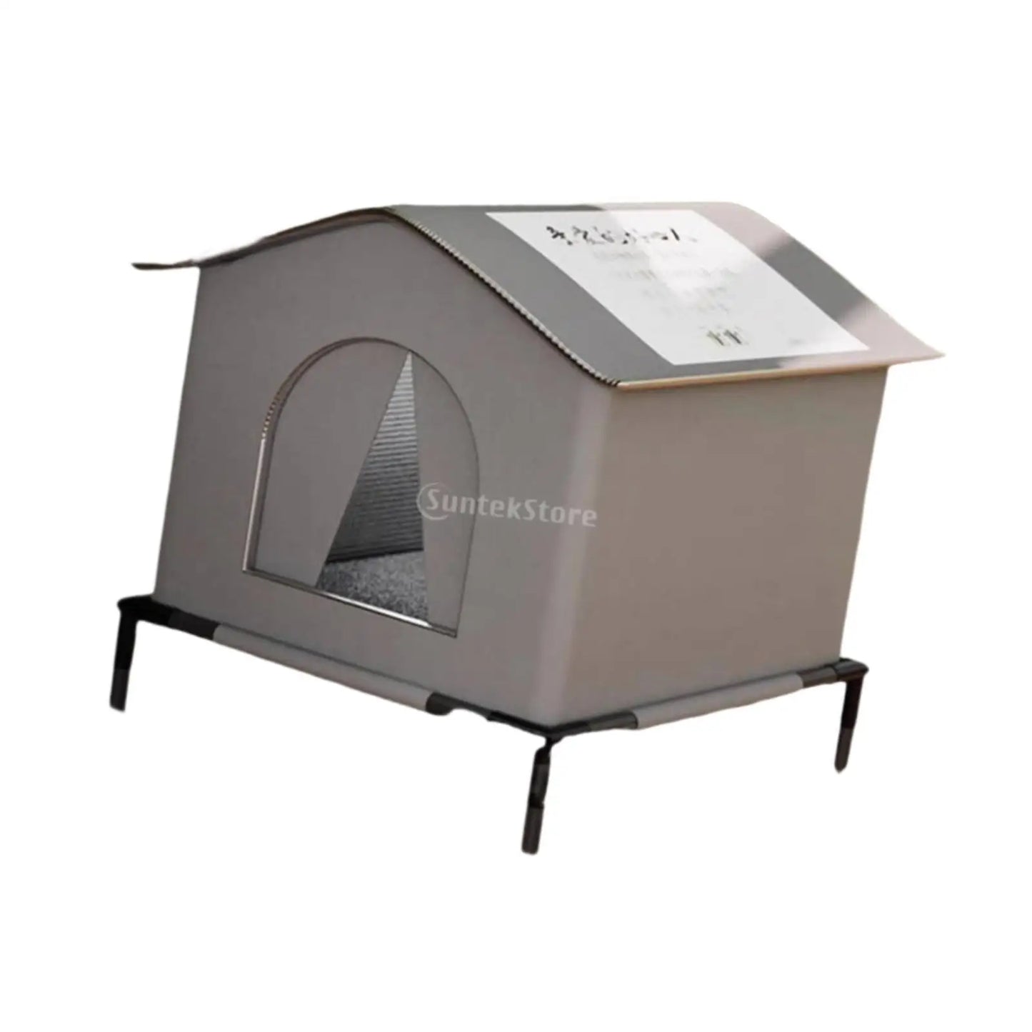 Outdoor Cat House Insulated Weatherproof Waterproof for Barn Comfortable Windproof Winter Warm Elevated Leg Cube Cat Shelter