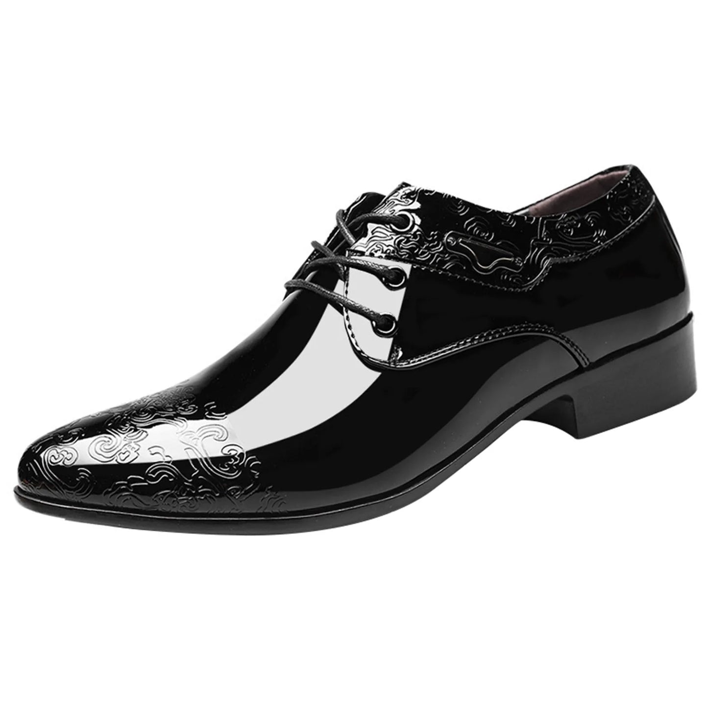 Mens Casual Business Shoes Formal Leather Shoes Lace Up Black Leather Men Wedding Party Office Oxford Shoes